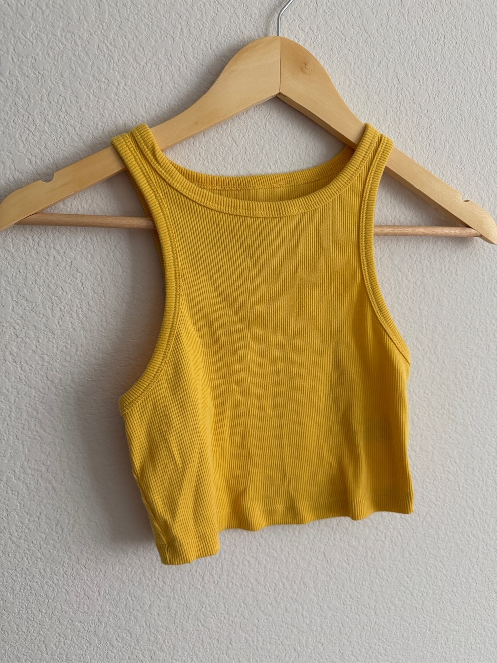 Wild Fable Yellow Ribbed Crop Tank Top - Women